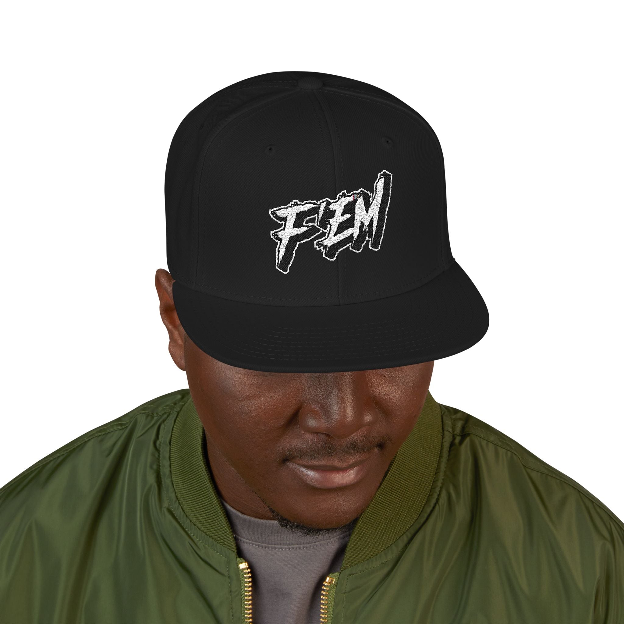 Embroidered F'EM Snapback Hat – Deluxe Streetwear Cap