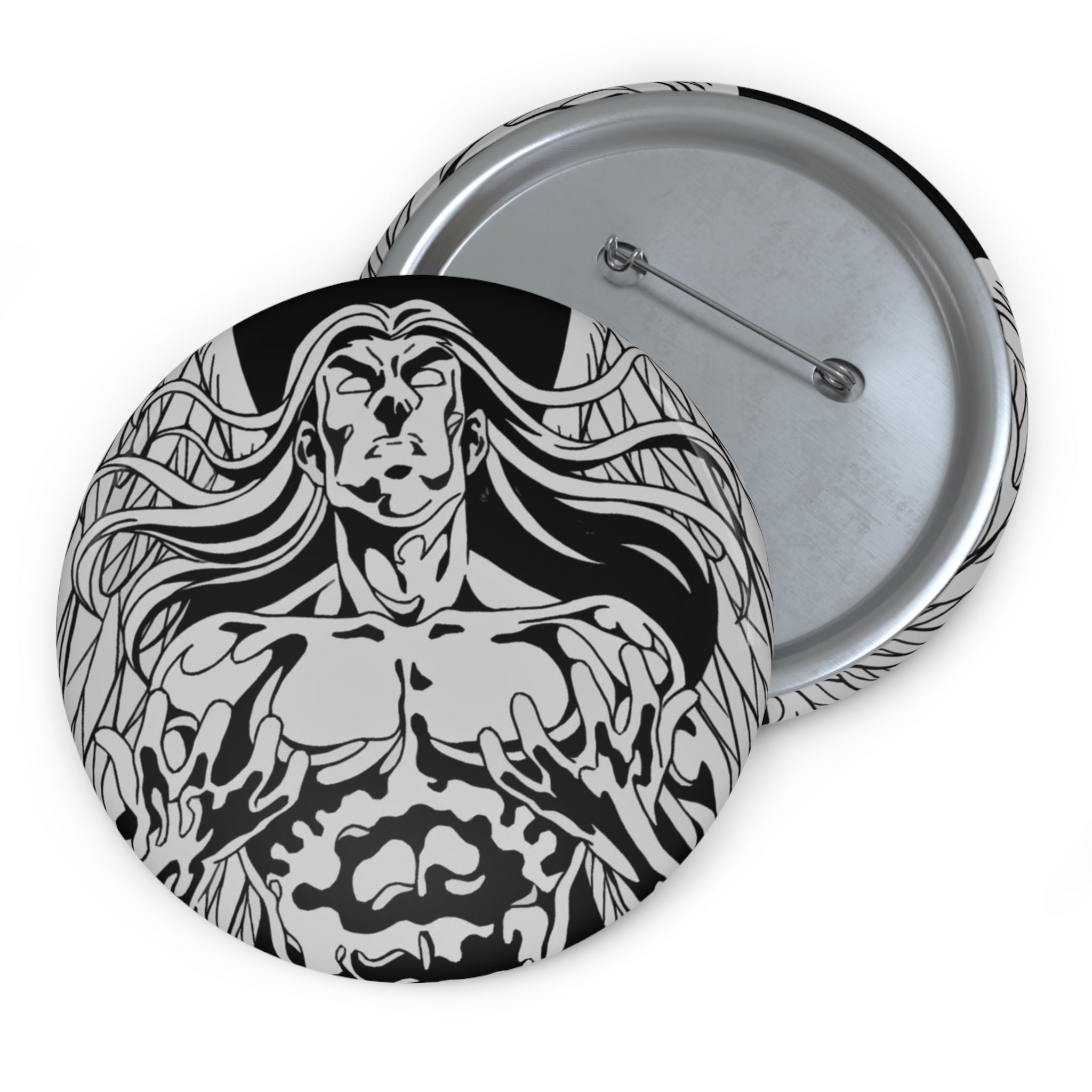 The Rising Saint Pin Button — Rise up!